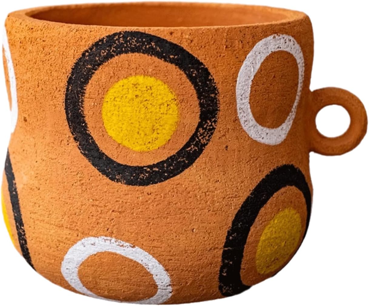 ユニーク バタフライ テラコッタ プランター オレンジ 幾何学模様 北欧